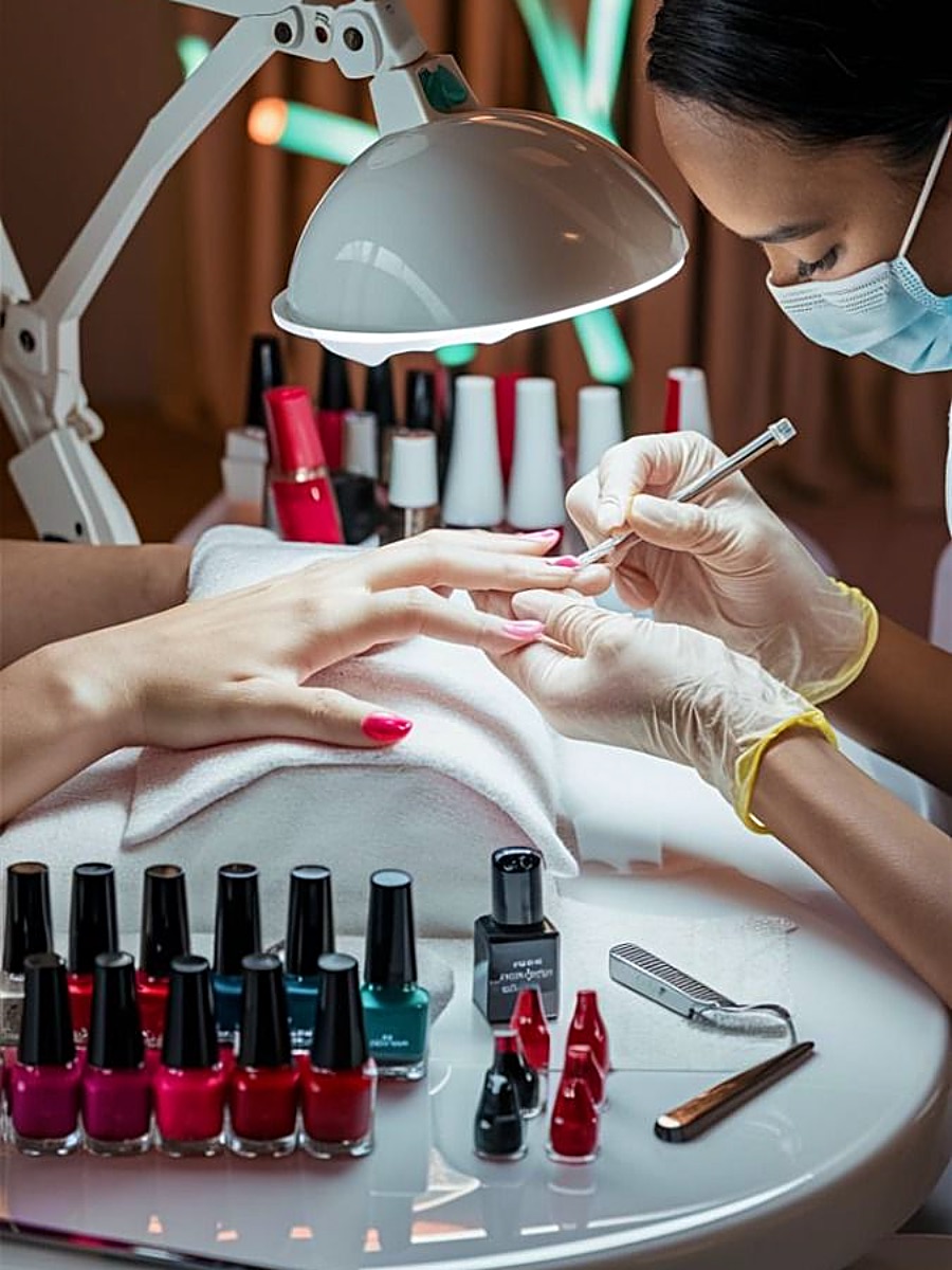Nail art and gel extensions at The Salon Vibe